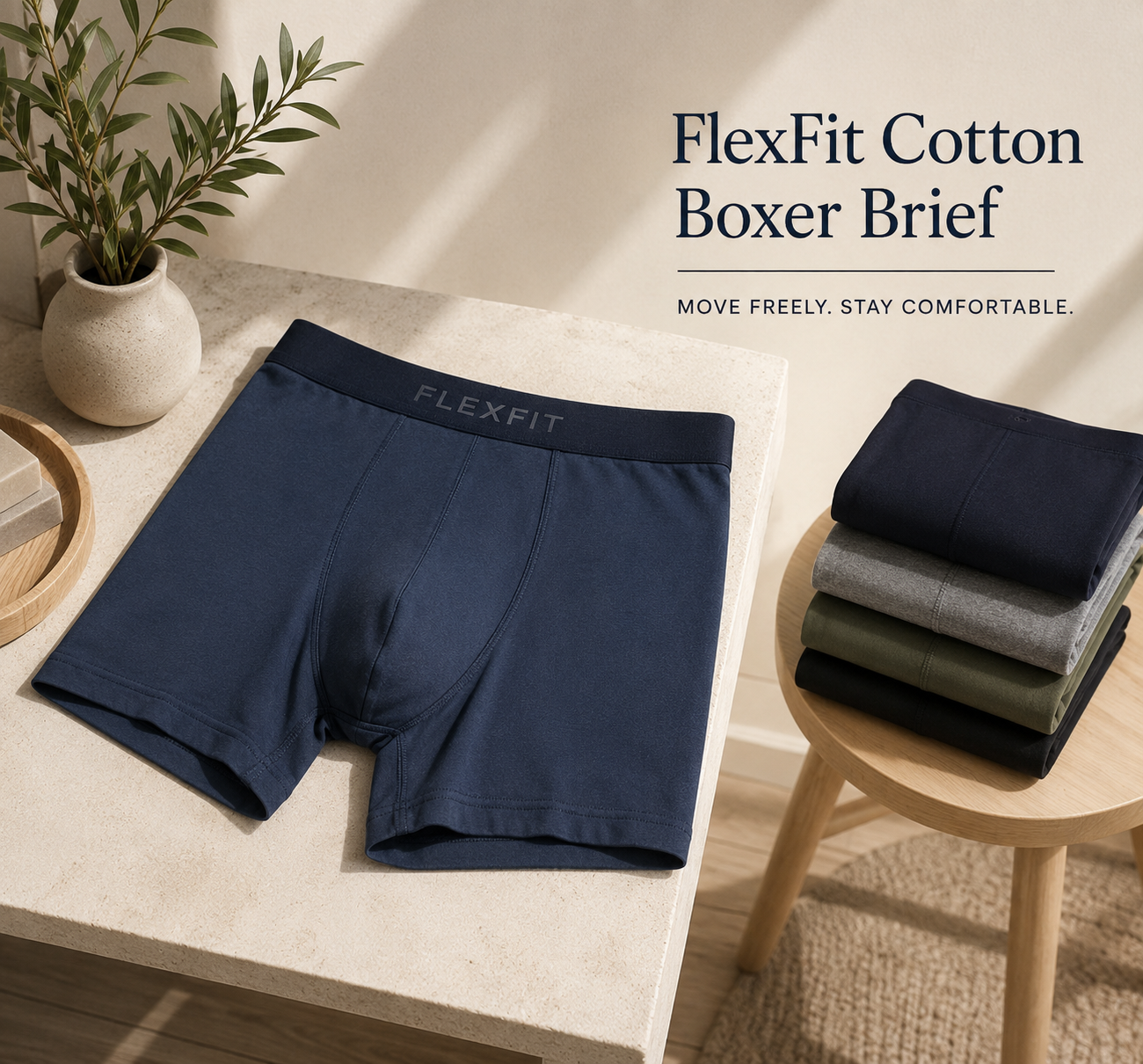 FlexFit Cotton Boxer Brief